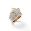 Banter Diamond Accent Bead Layered Star Ring In Sterling Silver And 14K Gold Plate Rings