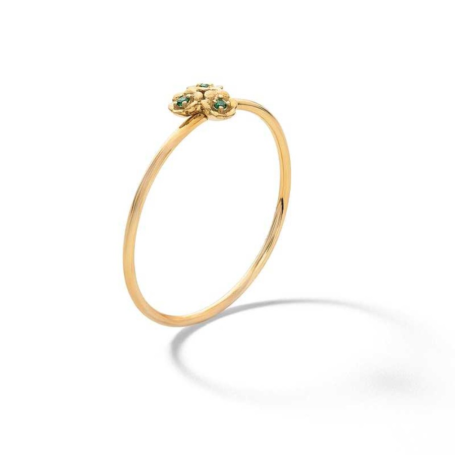 Banter 10K Solid Gold Cz Lily Of The Valley Ring Rings