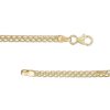 Banter Made In Italy 050 Gauge Diamond-Cut Sedusa Link Chain Two-Tone Anklet In 10K Hollow Gold - 10" Ankle