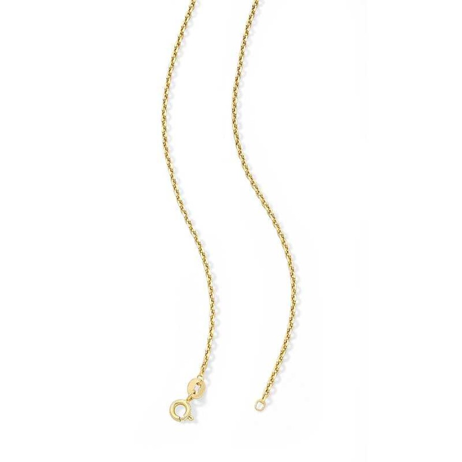 Banter 10K Hollow Gold Diamond-Cut Cable Chain Made In Italy Necklaces