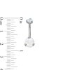 Banter Titanium Cz Iridescent Belly Button Ring - 14G 7/16" Belly Button