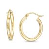 Banter 19.2Mm Flat Hoop Earrings In 10K Tube Hollow Gold Earrings