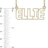 Banter Outlined Name Cable Chain Necklace In Sterling Silver With 14K Gold Plate - 18" Necklaces