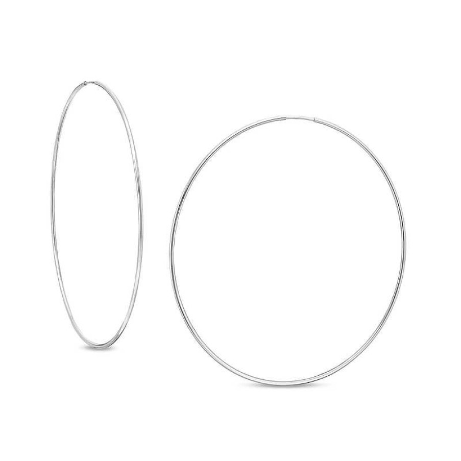 Banter 70Mm Continuous Tube Hoop Earrings In Hollow Sterling Silver Earrings