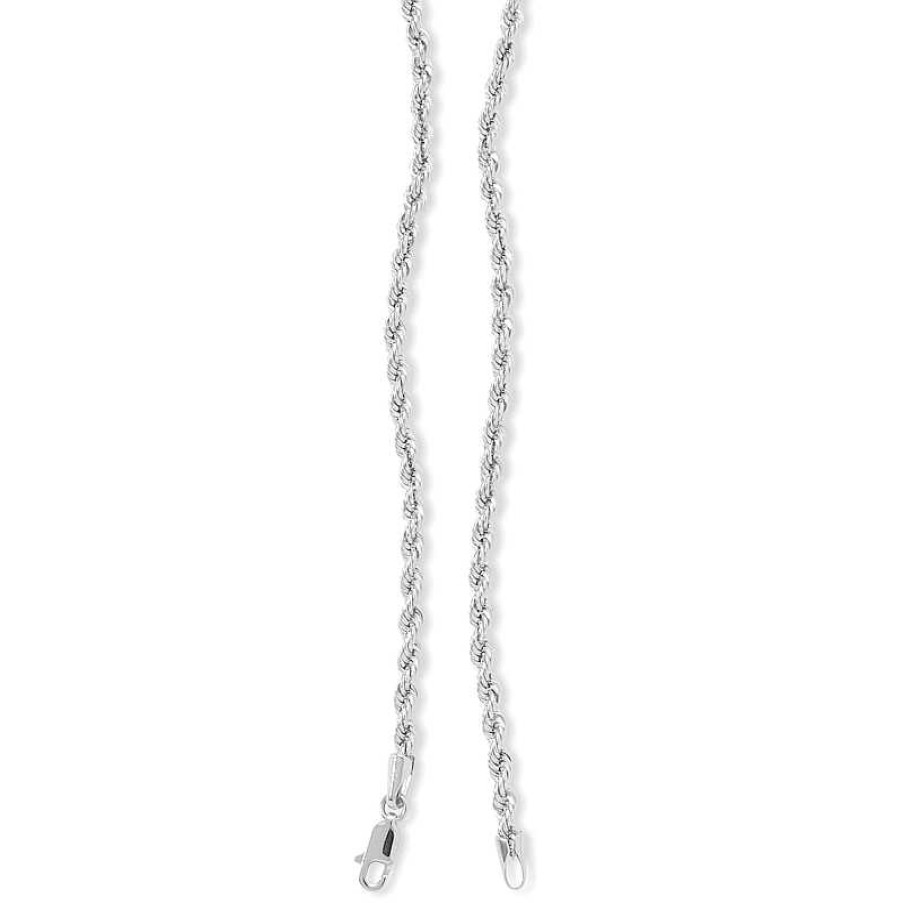 Banter 10K Hollow White Gold Rope Chain - 24" Necklaces