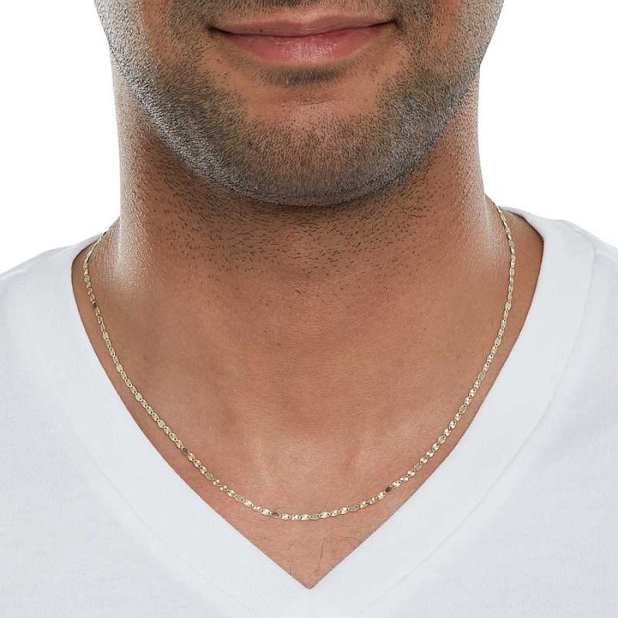 Banter Made In Italy 030 Mirror Valentino Chain Necklace In 14K Tri-Color Gold - 18" Necklaces