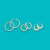 Banter 30Mm Diamond-Cut Hoop Earrings In 10K Tube Hollow Gold Earrings