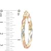 Banter 35Mm Ribbon Twist Hoop Earrings In 10K Tube Hollow Tri-Tone Gold Earrings