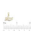 Banter Diamond-Cut Love Script Two-Tone Necklace Charm In 10K Gold Charms