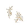 Banter Cubic Zirconia Flower Cluster Stud Earrings In 10K Solid Gold Earrings