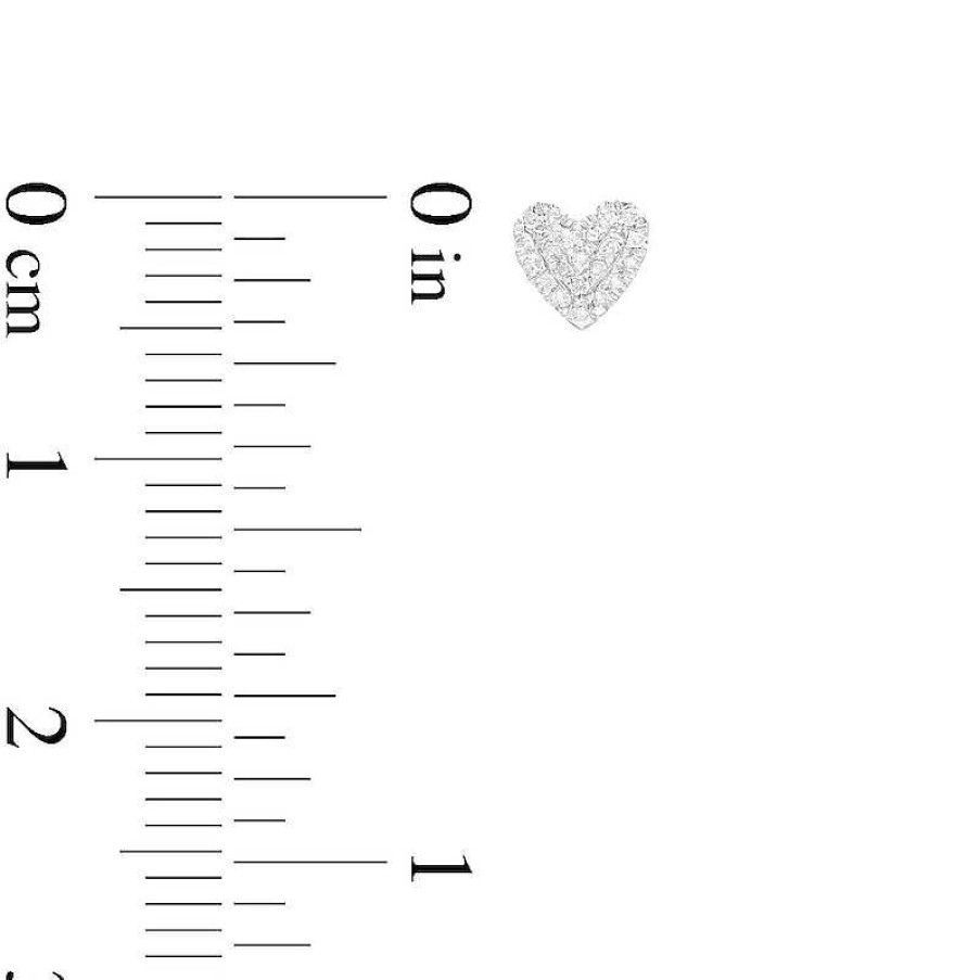 Banter 1/20 Ct. T.W. Diamond Heart Stud Earrings In Sterling Silver Earrings