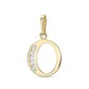 Banter Cubic Zirconia "O" Initial Charm Pendant In 10K Solid Gold Charms