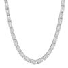 Banter Cubic Zirconia Baguette Necklace In Solid Sterling Silver - 20" Necklaces