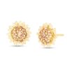 Banter Champagne Cubic Zirconia Sunflower Stud Earrings In 10K Gold Earrings