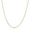 Banter Made In Italy Diamond-Cut Seven Sided Cable Chain Necklace In 10K Hollow Gold- 18" Necklaces