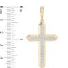 Banter 1/6 Ct. T.W. Composite Diamond Gothic-Style Cross Necklace Charm In 10K Gold Charms