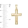 Banter Puffed Crucifix Charm In 10K Stamp Hollow Gold Charms