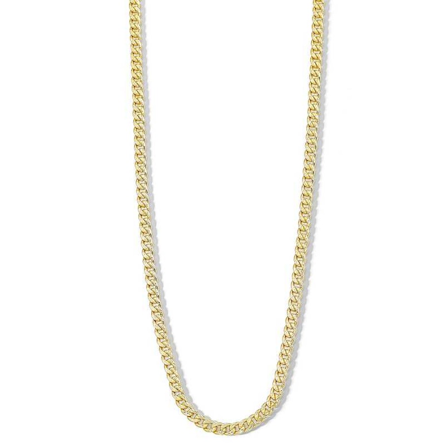 Banter 10K Hollow Gold Diamond Cut Curb Chain Made In Italy - 22" Necklaces