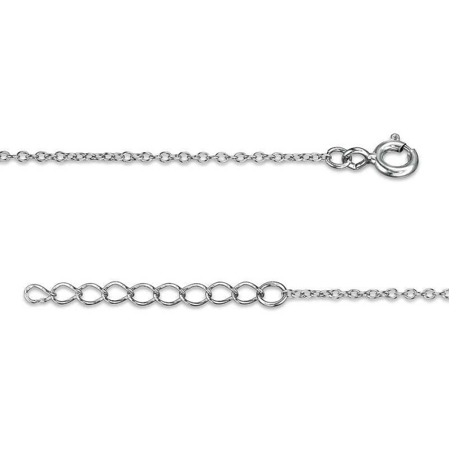 Banter Cubic Zirconia Composite And Polished Heart Alternating Dangle Station Anklet In Sterling Silver - 10" Ankle