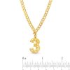 Banter Personalized Single Number Curb Chain Necklace In Sterling Silver With 14K Gold Plate - 18" Necklaces