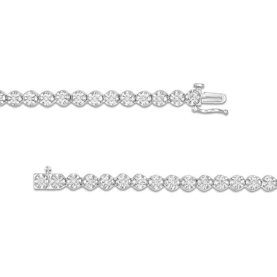 Banter 3/4 Ct. T.W. Diamond Tennis Necklace In Solid Sterling Silver - 24" Necklaces