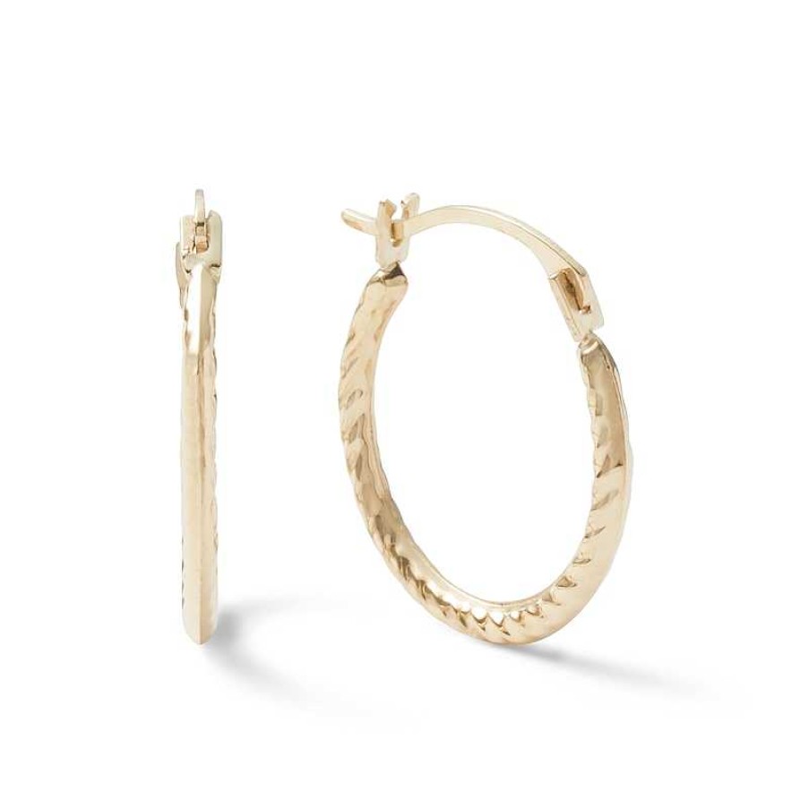 Banter 10K Hollow Gold Twist Hoops Earrings