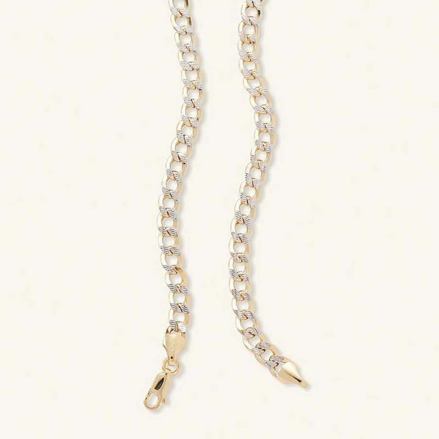 Banter 10K Semi-Solid Gold Cuban Curb Two-Tone Chain - 16" Necklaces