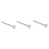 Banter 14K Semi-Solid White Gold Nose Stud Set - 22G Nose