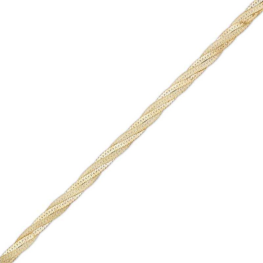 Banter Made In Italy 2.7Mm Twisted Herringbone Chain Bracelet In 10K Solid Gold - 7.5" Bracelets