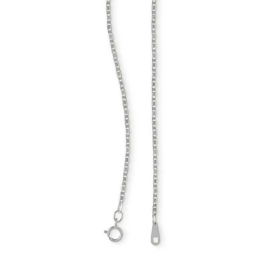 Banter 10K Hollow White Gold Valentino Chain - 20" Necklaces