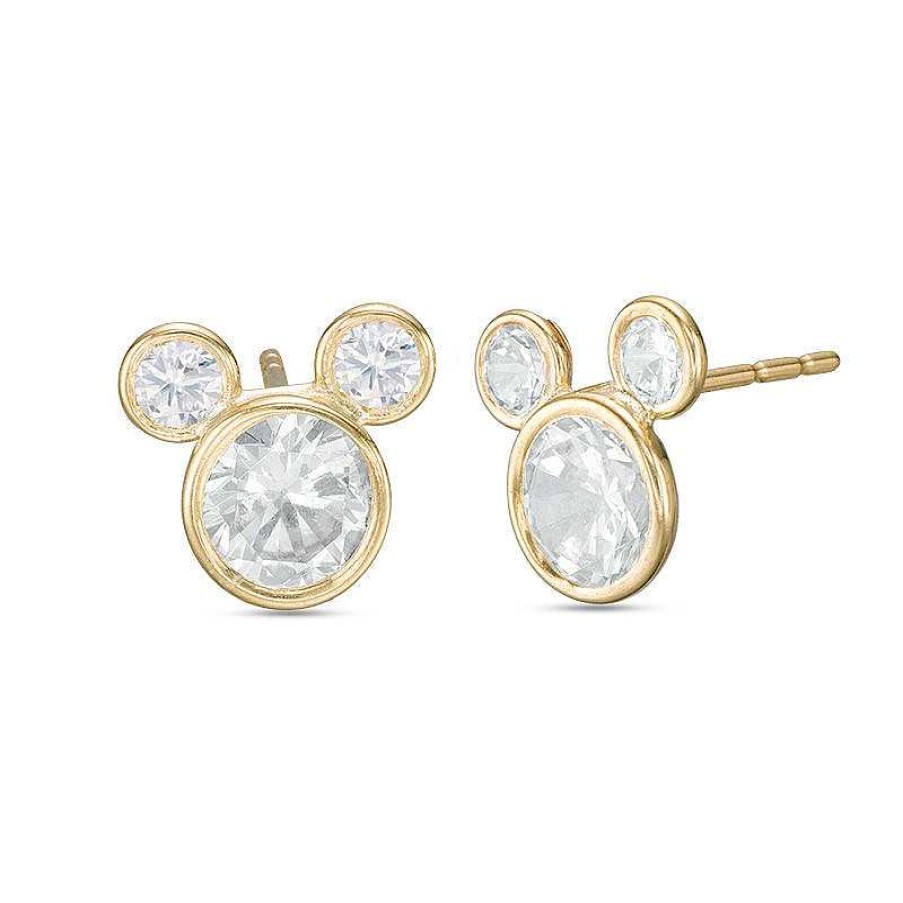 Banter Child'S Cubic Zirconia ©Disney Mickey Mouse Stud Earrings In 10K Gold Earrings