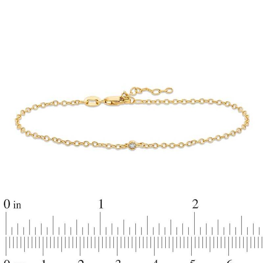 Banter Diamond Accent Bracelet In Sterling Silver With 14K Gold Plate Bracelets