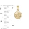 Banter 17Mm Diamond-Cut Frame Disc With Angel Charm In 10K Solid Gold Charms