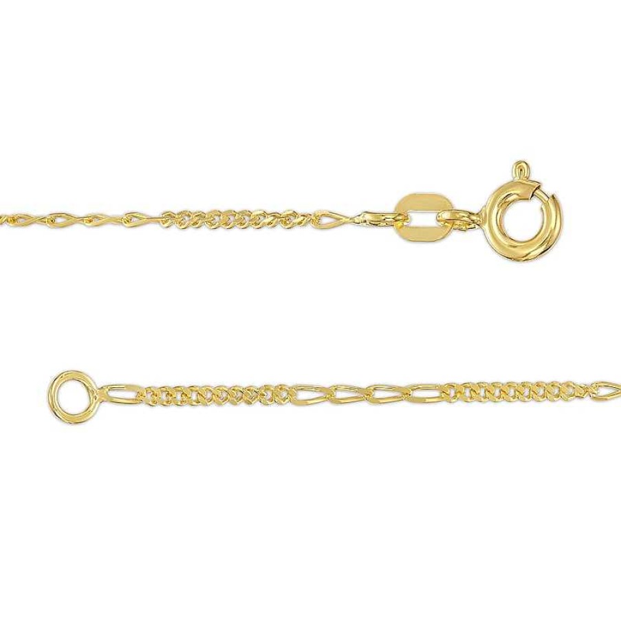 Banter Made In Italy 1.3Mm Fancy Figaro Chain Necklace In 10K Solid Gold - 18" Necklaces