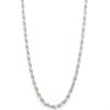 Banter Made In Italy 100 Gauge Diamond-Cut Rope Chain Necklace In Solid Sterling Silver - 22" Necklaces