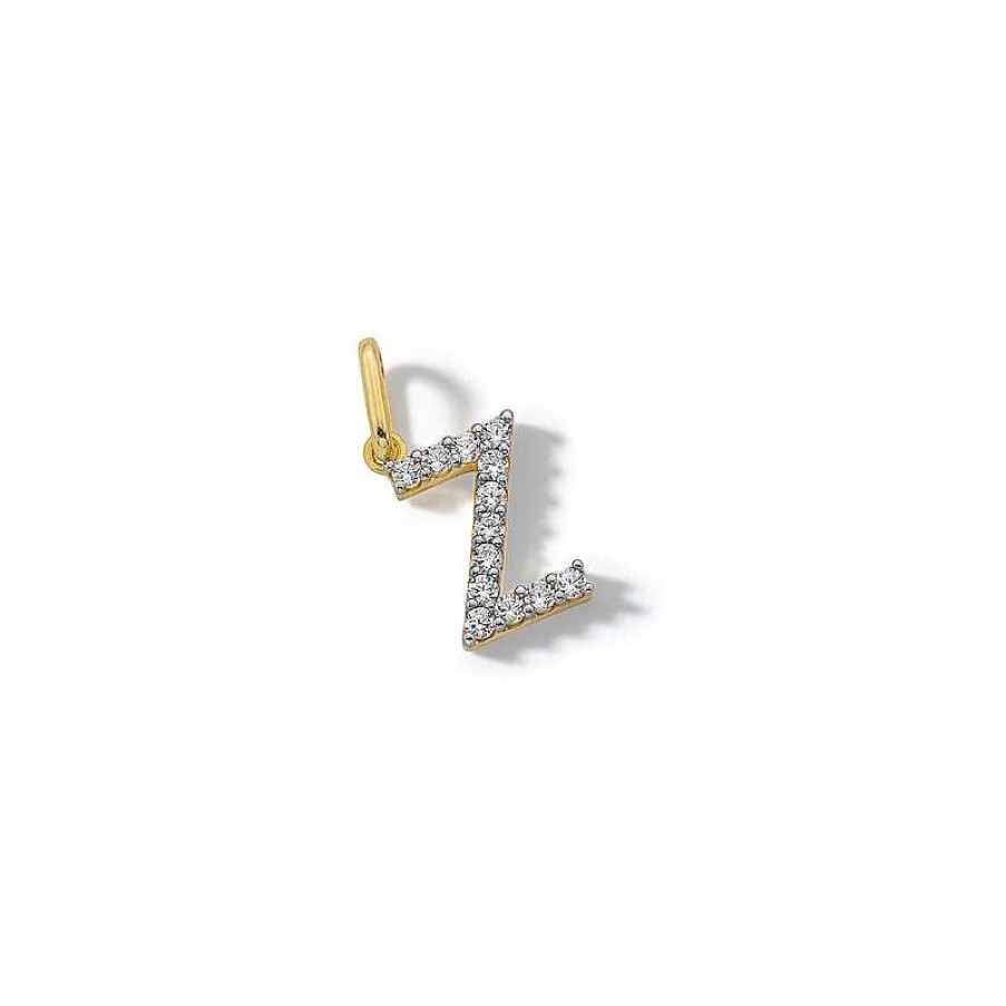 Banter 10K Solid Gold Cz Z Initial Charm Charms