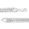 Banter Made In Italy 7.6Mm Diamond-Cut Double Curb Chain Bracelet In Solid Sterling Silver - 8" Bracelets