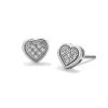 Banter Diamond Accent Heart Stud Earrings In Sterling Silver Earrings