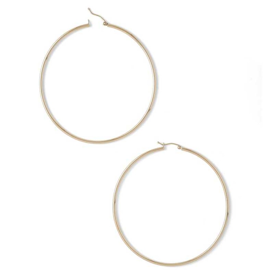 Banter 10K Tube Hollow Gold Hoops Earrings