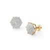 Banter 1/6 Ct. T.W. Composite Diamond Circle Stud Earrings In 10K Gold Earrings