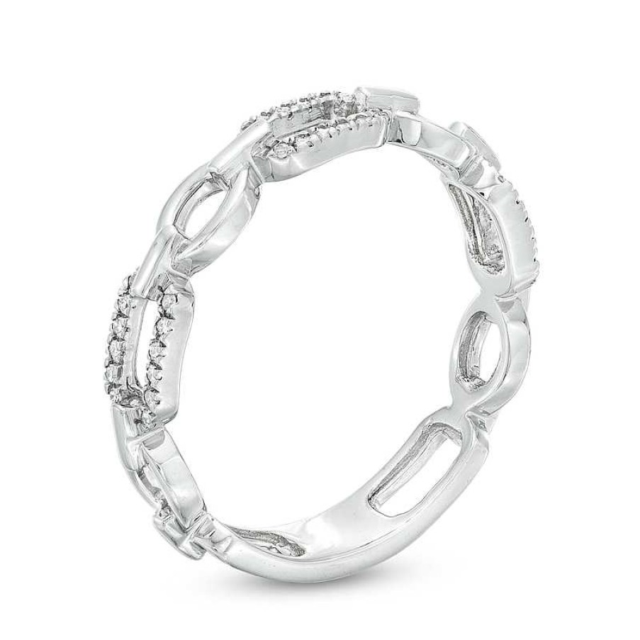 Banter 1/20 Ct. T.W. Diamond Multi Link Ring In Sterling Silver Rings