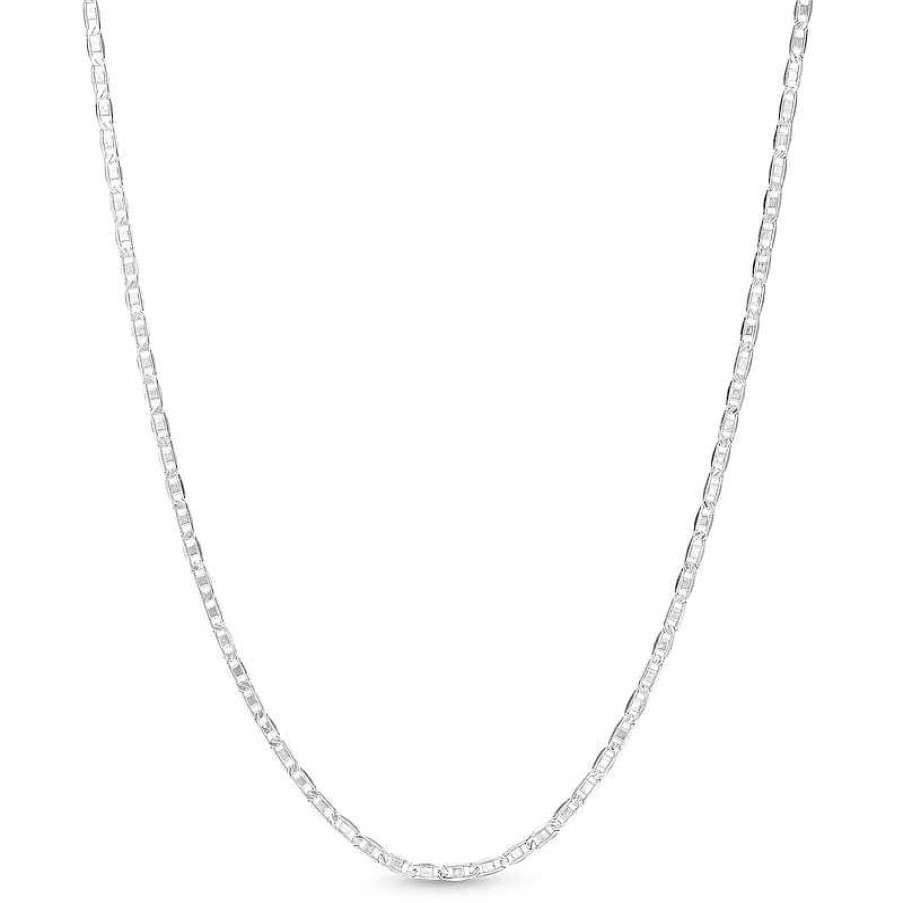 Banter 1.7Mm Valentino Chain Necklace In 10K Hollow White Gold - 18" Necklaces