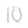 Banter 10K White Gold 15Mm Diamond-Cut Hoop Earrings Earrings