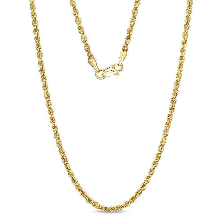 Banter 016 Gauge Rope Chain Necklace In 14K Hollow Gold - 24" Necklaces