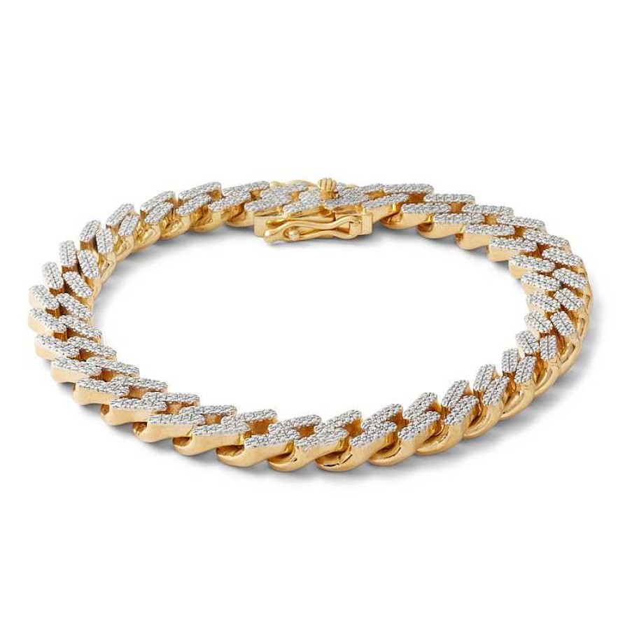 Banter 1/3 Ct. T.W. Diamond Bar Zig-Zag Link Bracelet In Sterling Silver With 14K Gold Plate - 8.5" Bracelets