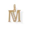 Banter Cubic Zirconia Initial "M" Charm In 10K Solid Gold Charms