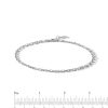 Banter Sterling Silver Long Box Chain Anklet Made In Italy - 10" Bracelets