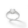 Banter 5Mm Princess-Cut Cubic Zirconia Split Shank Ring In Sterling Silver Rings