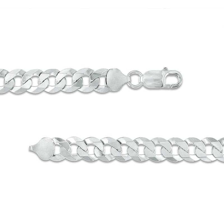 Banter Made In Italy 8.4Mm Flat Curb Chain In Solid Sterling Silver - 20" Necklaces