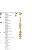 Banter Diamond-Cut Stacked Bead Asymmetrical Double Chain Hollow Drop Earrings In 10K Solid Gold Earrings